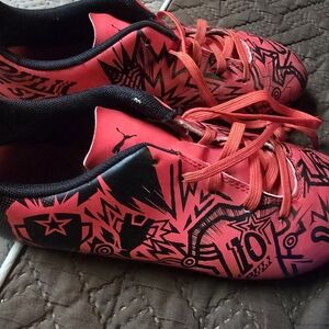 Puma Red Graphic Kids Sneakers